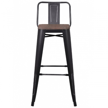 Pollux Kitchen Bar Stool for Home Restaurant x 2 - Matte Black