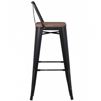 Pollux Kitchen Bar Stool for Home Restaurant x 2 - Matte Black