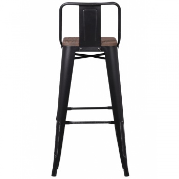 Pollux Kitchen Bar Stool for Home Restaurant x 2 - Matte Black