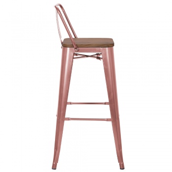 Pollux Kitchen Bar Stool for Home Restaurant x 2 - Copper