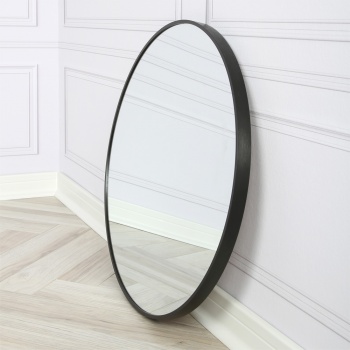 PANDORA Black Round Mirror - 80cm Large