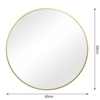 PANDORA Gold Round Mirror - 60cm Small