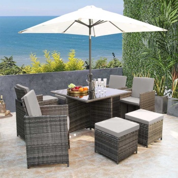 Parasol for Hestia 9 Piece Rattan Dining Garden Furniture Patio Set - 200x200cm