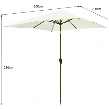 Parasol for Hestia 9 Piece Rattan Dining Garden Furniture Patio Set - 200x200cm