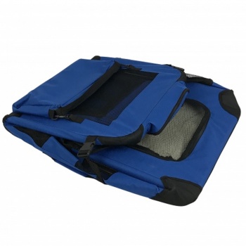 RayGar Folding Soft Crate Pet Carrier (Dog, Cat, Puppy, Kitten) - Blue