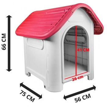 RayGar Plastic Pet Kennel - Red