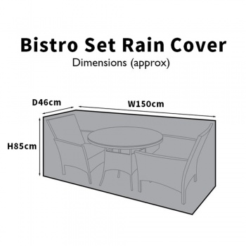 RayGar Rattan Bistro Set Cover - 3 Piece 2 Seater