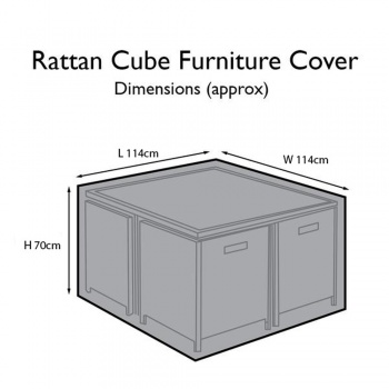 RayGar Hera/Vesta Rattan 8 Seater Cube Set - Rain Cover