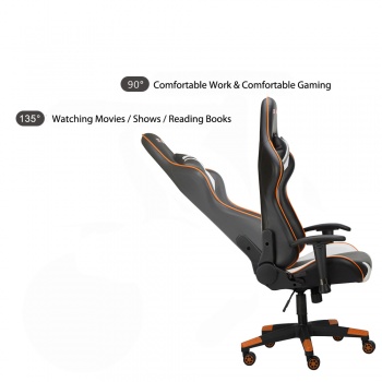 RG-Max Gaming Racing Recliner Chair - Orange