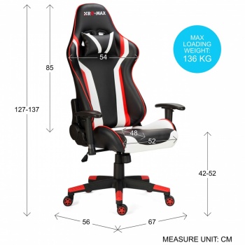 RG-Max Gaming Racing Recliner Chair - Red