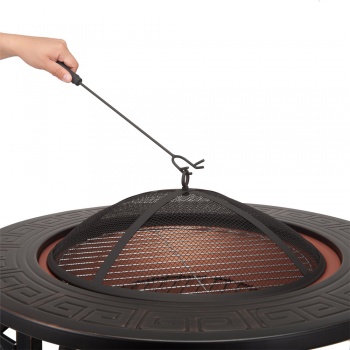 RayGar Multifunctional Round 3-in-1 Metal Garden Fire Pit BBQ Ice Bucket Patio Heater