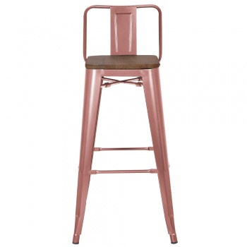 Pollux Kitchen Bar Stool for Home Restaurant x 4 - Copper