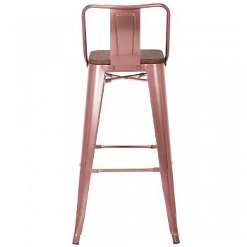 Pollux Kitchen Bar Stool for Home Restaurant x 4 - Copper