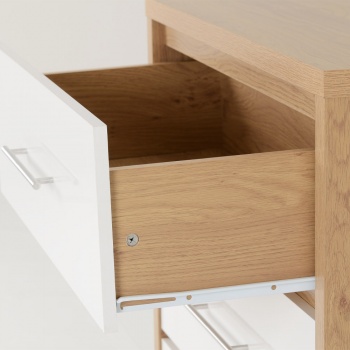 Seville 3 Drawer Chest - White/Oak