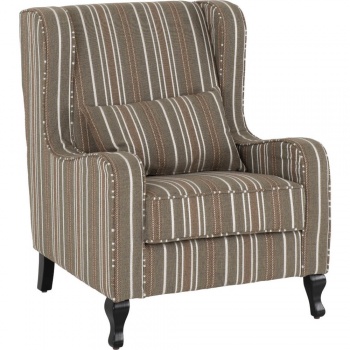 Sherborne Fireside Chair - Beige Stripe