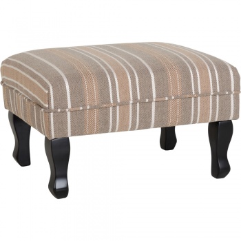 Sherborne Footstool - Beige Stripe