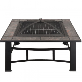 RayGar Multifunctional Square 3-in-1 Metal Garden Fire Pit BBQ Ice Bucket Patio Heater