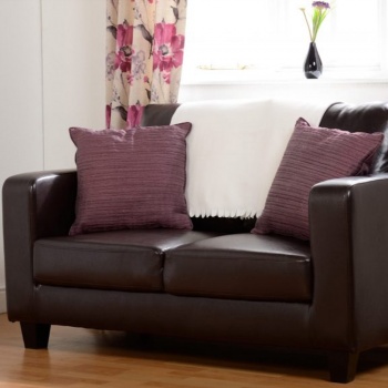 Tempo 2 Seater Sofa in a Box - Brown PU Leather
